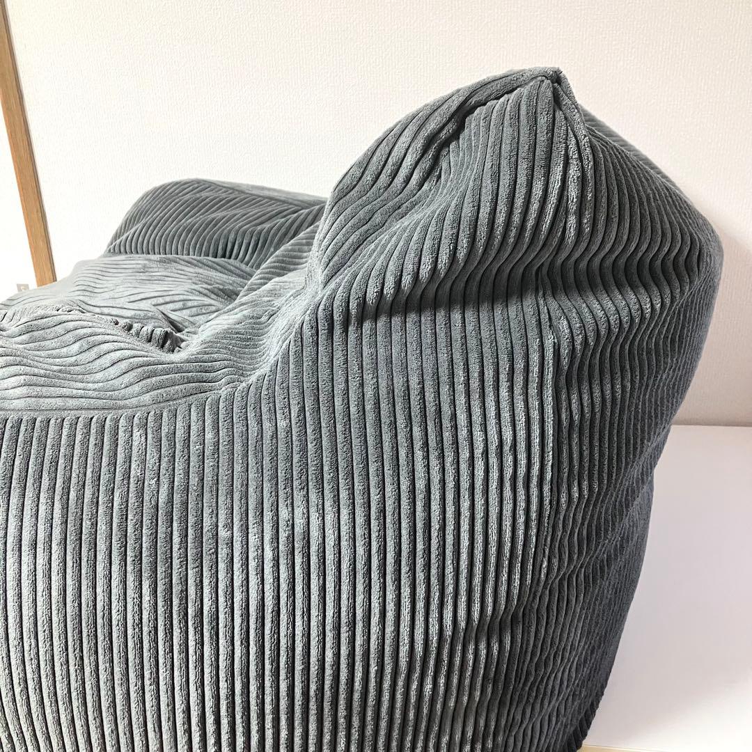 【美品】 LOOSY HUGME 1人掛けビーズソファ CHARCOAL ソファ