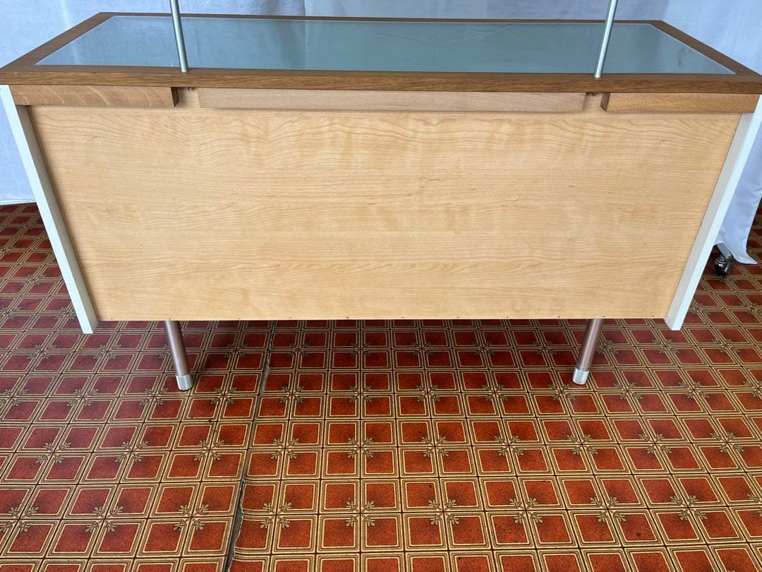 【アンティーク】北欧レトロ 鏡台 3段引出し ドレッサー チェスト キャビネット