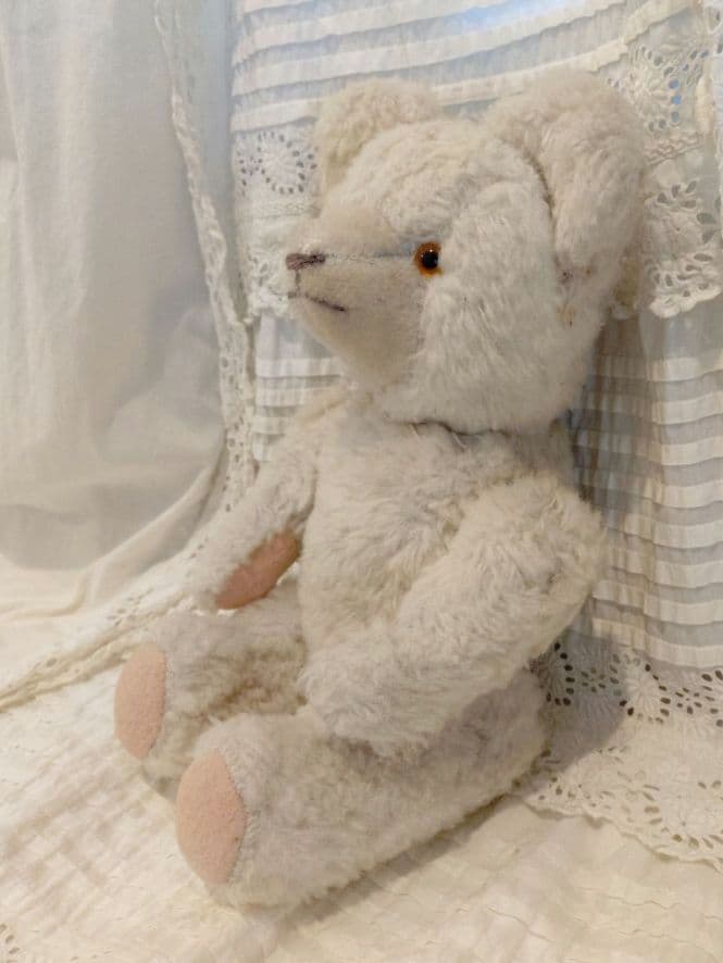 ビンテージ ホワイトベア 30cm