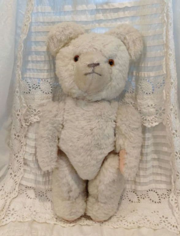 ビンテージ ホワイトベア 30cm