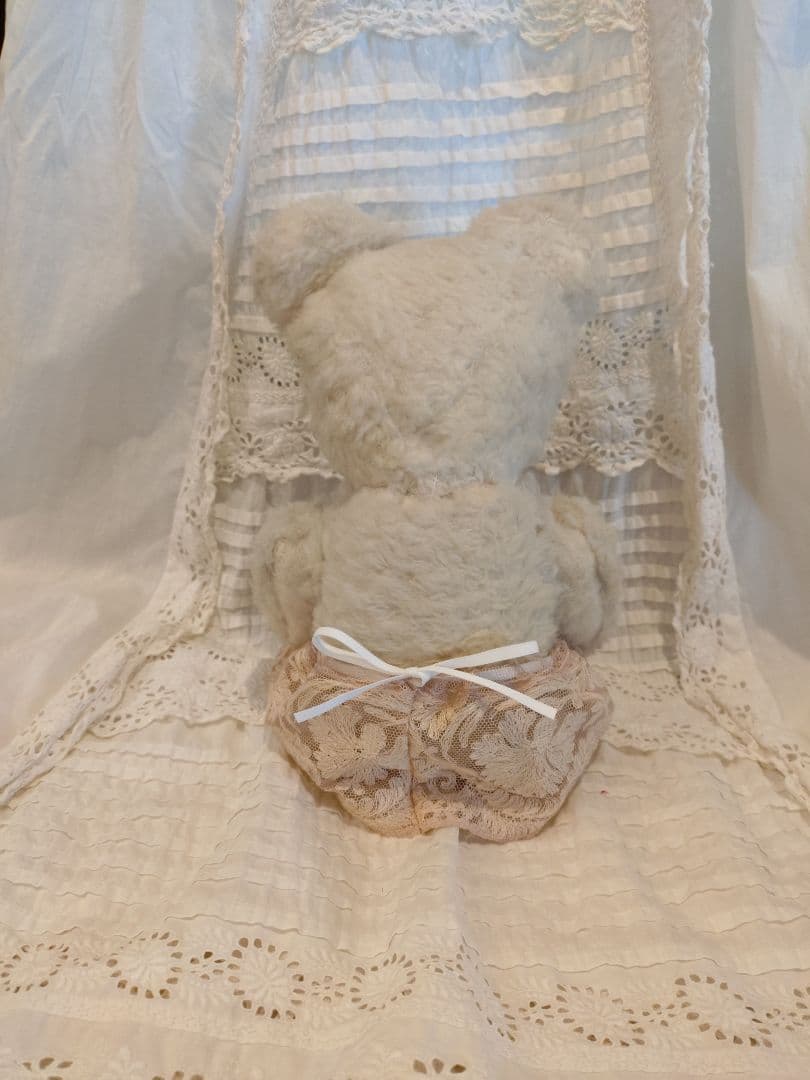 ビンテージ ホワイトベア 30cm