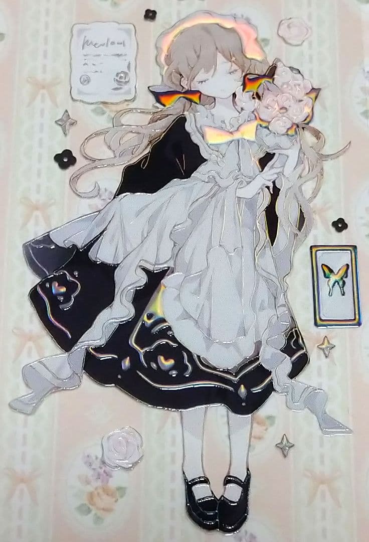 ☆SALE☆J216＃晚安(虹光)切り売り海外人物マステ女の子