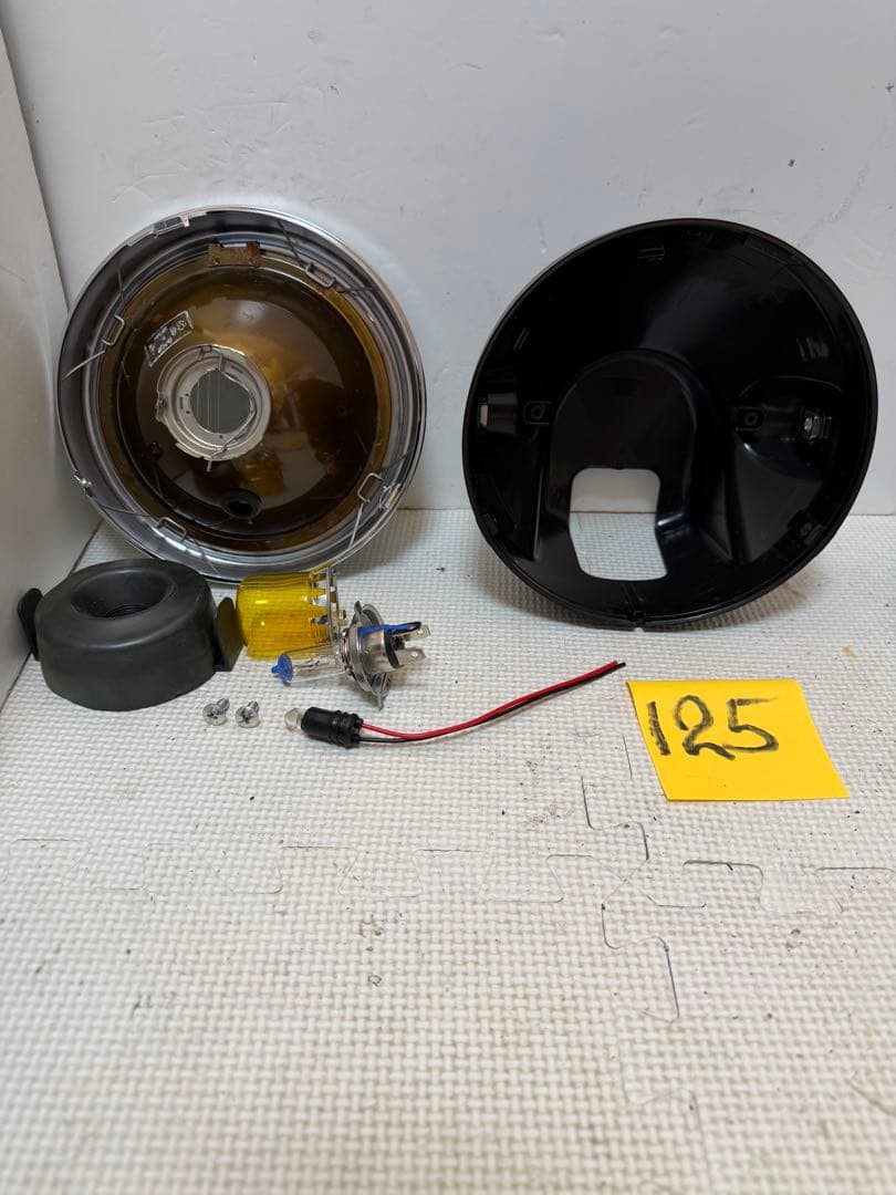 当時物シビエスーパーオスカー凹みレンズ付きヘッドライトASSYマーシャル