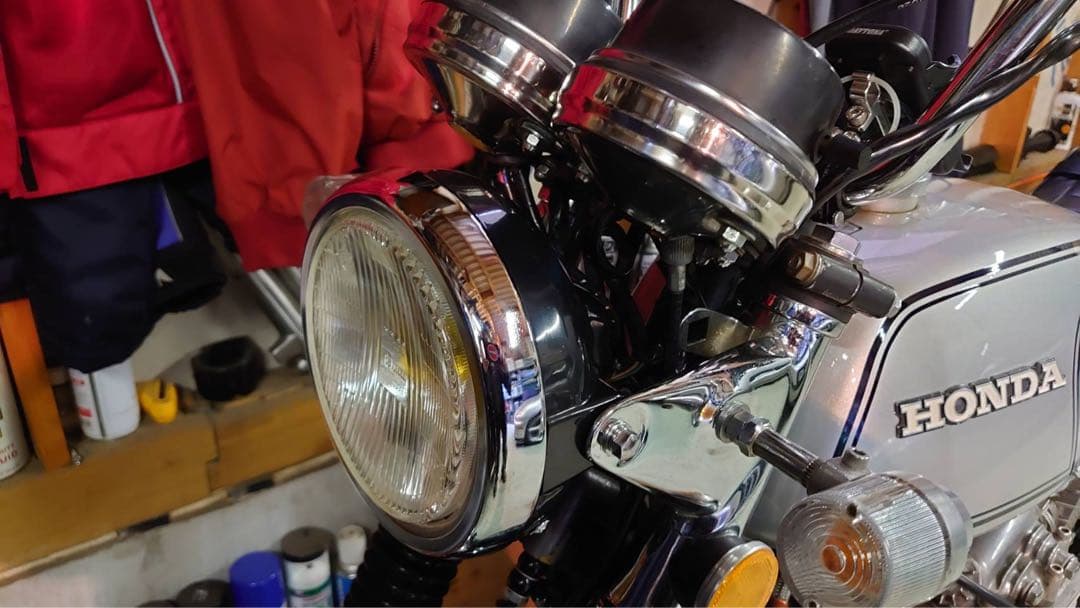 当時物シビエスーパーオスカー凹みレンズ付きヘッドライトASSYマーシャル