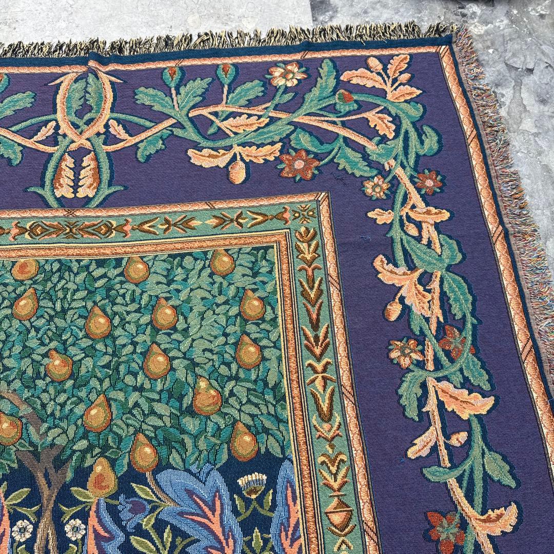 大判　生命の樹　マルチカバー　ソファーカバー　ヴィンテージラグ　240x206