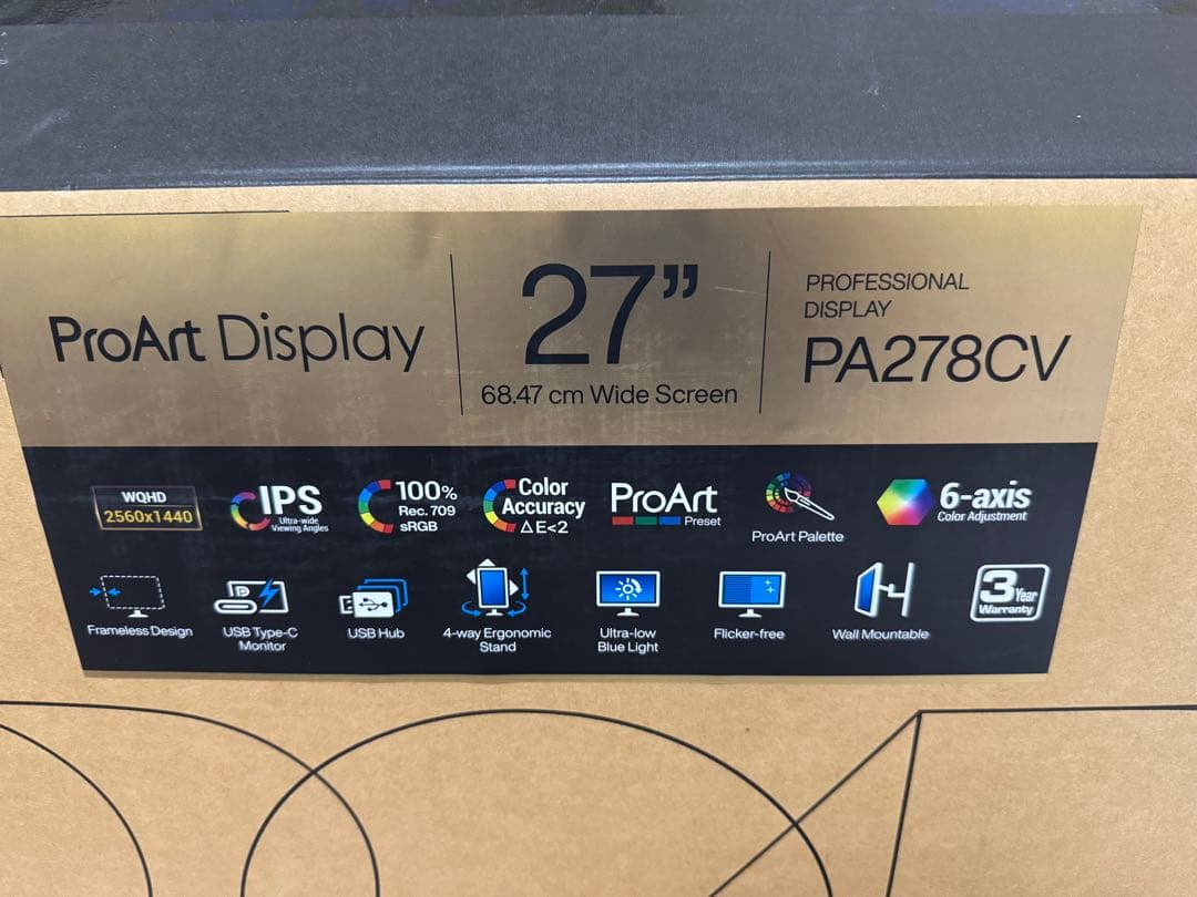 ASUS ProArt Display PA278CV 27インチ