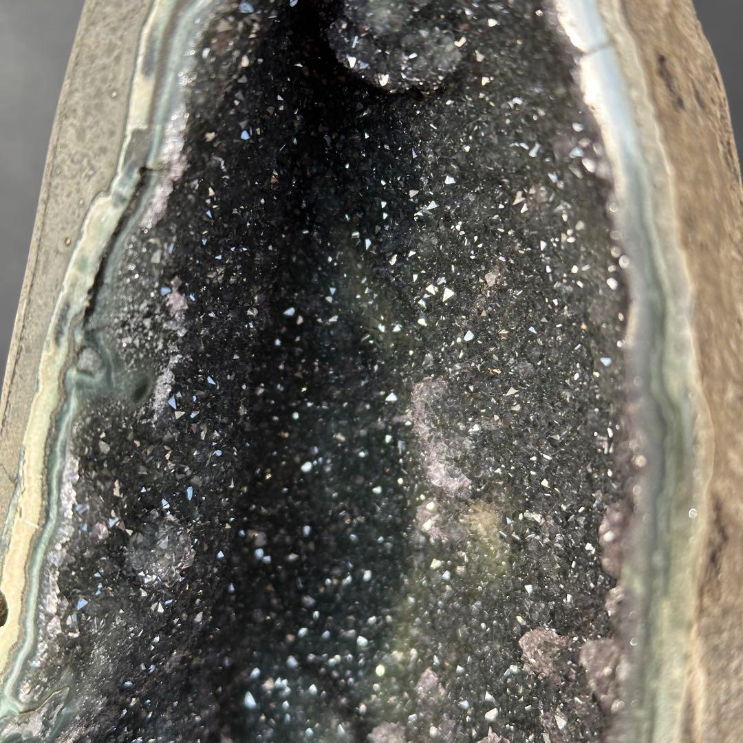 ウルグアイ産❣️天然石 シュガーグリーンアメジストのドーム　置物G.148