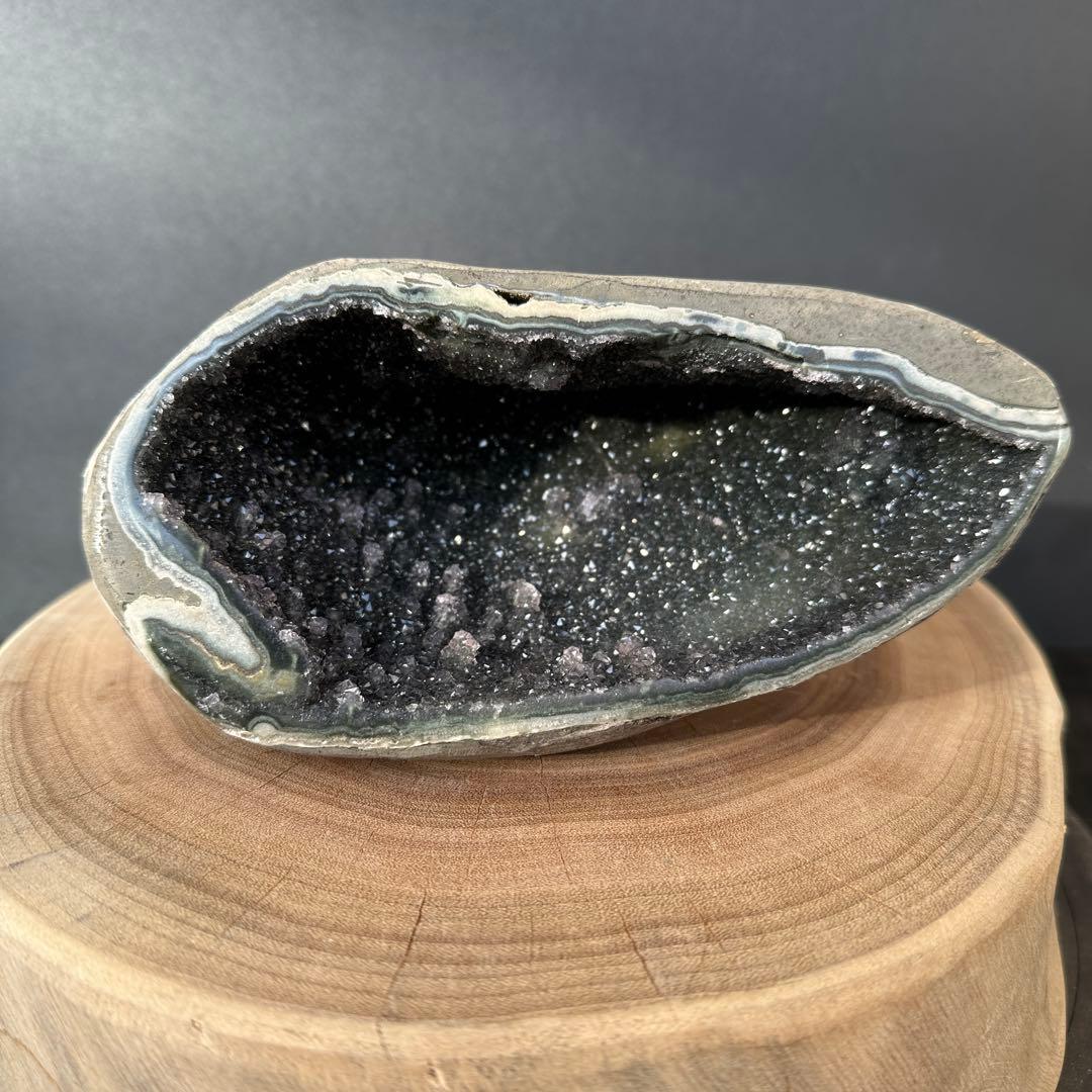 ウルグアイ産❣️天然石 シュガーグリーンアメジストのドーム　置物G.148