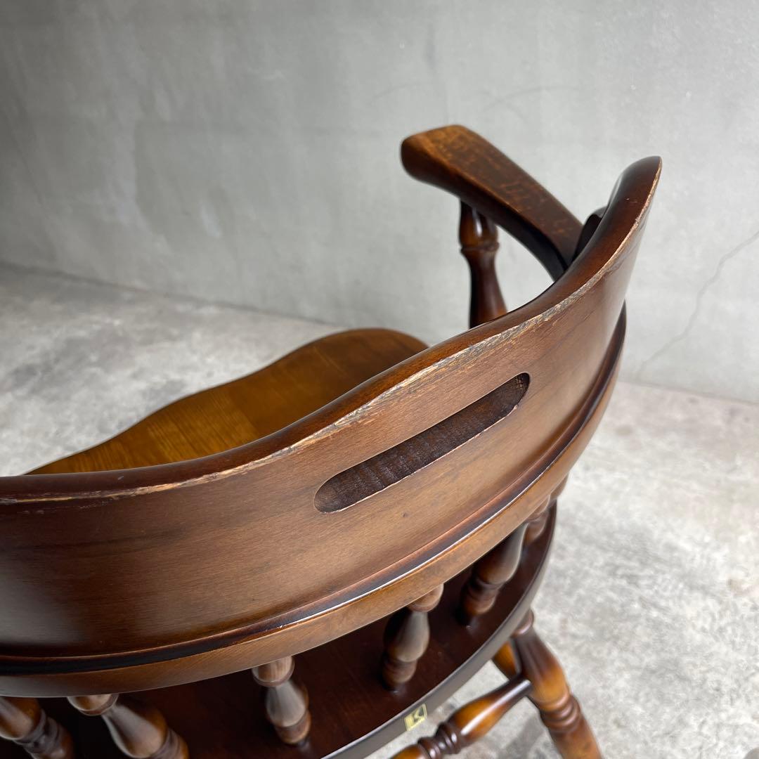 飛騨産業　キツツキマーク　ウィンザーアームチェア　キャプテンチェア