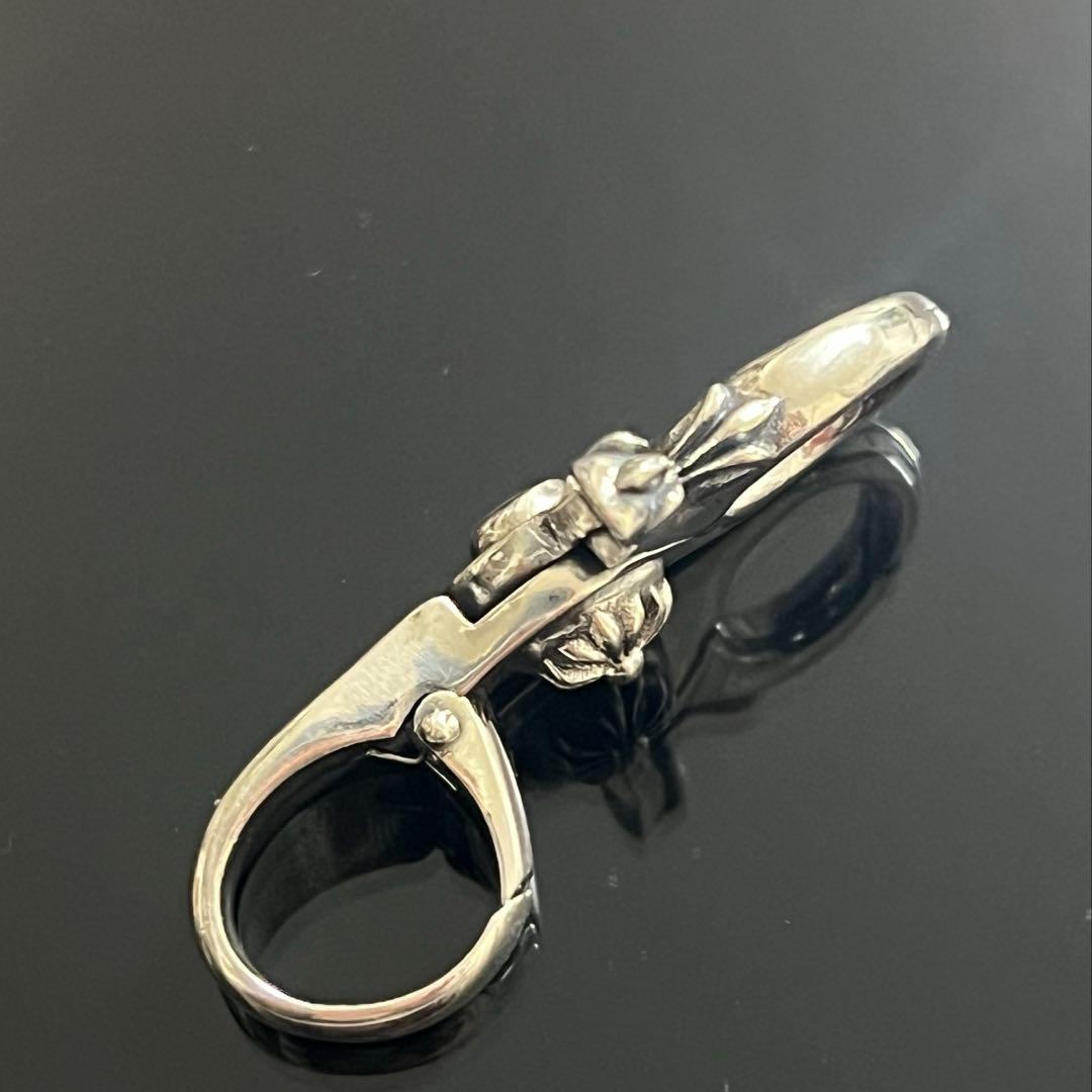 ◆新入荷！シルバー 925 クロス ファンシー キーチェーン キーリング！