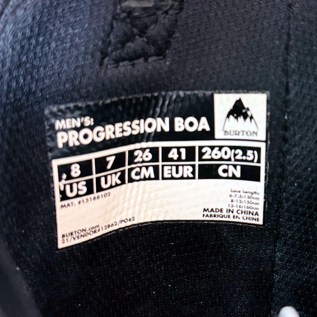 ✨美品✨BURTON バートンPROGRESSION BOA スノーボードブーツ