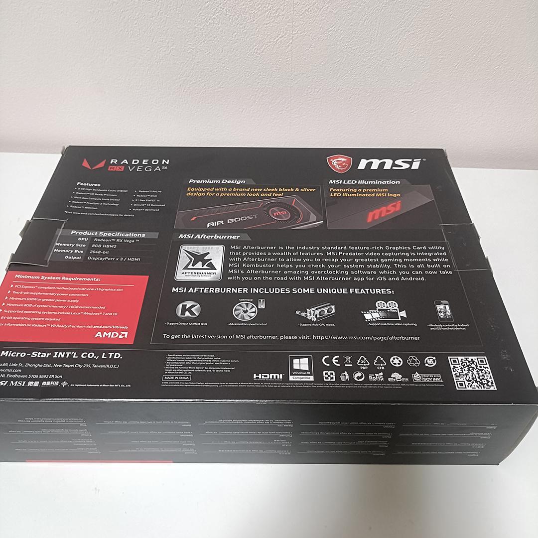 グラフィックボード・グラボ・ビデオカード MSI Radeon RX Vega56 8GB HBM2 OCEdition