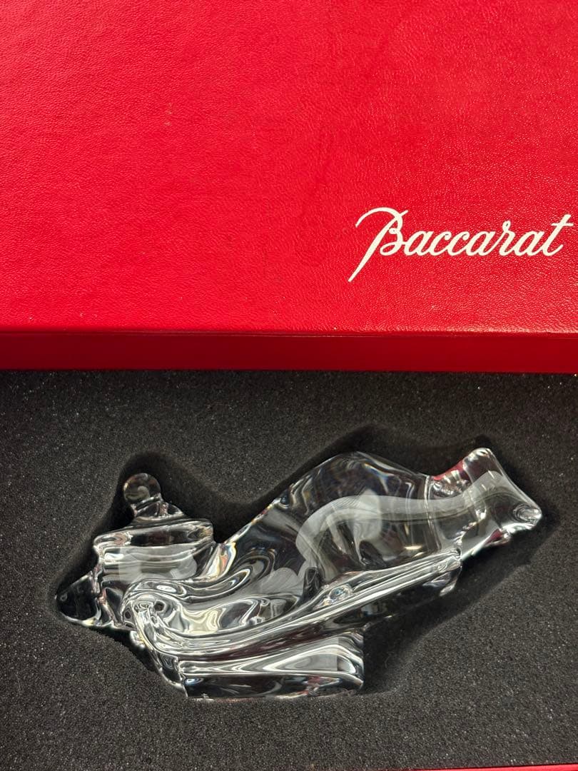 美品 Baccarat バカラ ノエル スレーディング ベア クリスタル