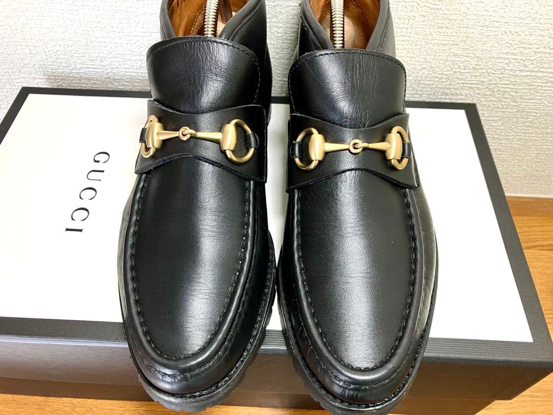 名品♪グッチ ホースビットローファー♪アンクルブーツ25㎝♪38♪US8♪