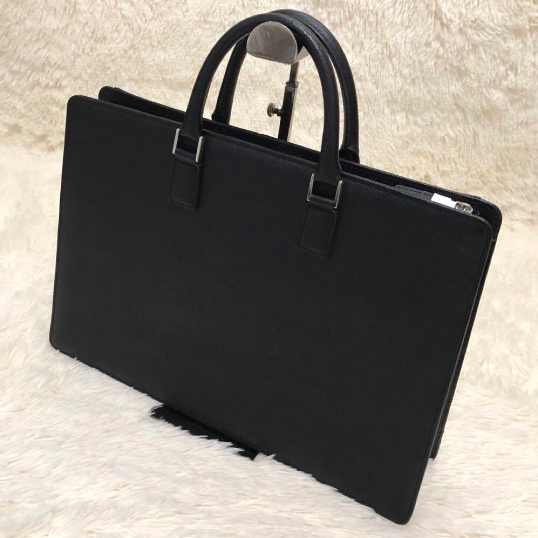 未使用✨バーバリー レザー　ビジネスバッグ ブリーフケース ブラック