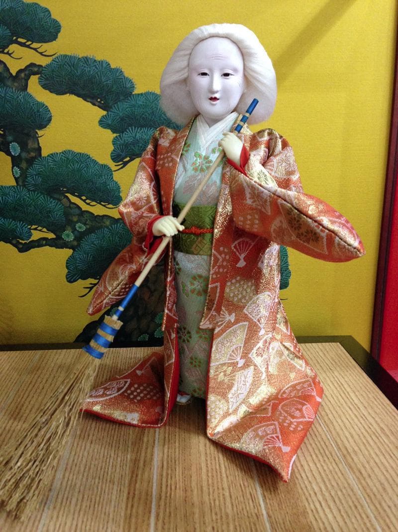 日本人形　豊玉作　高砂/大型　ケース入　浮世人形　  美品