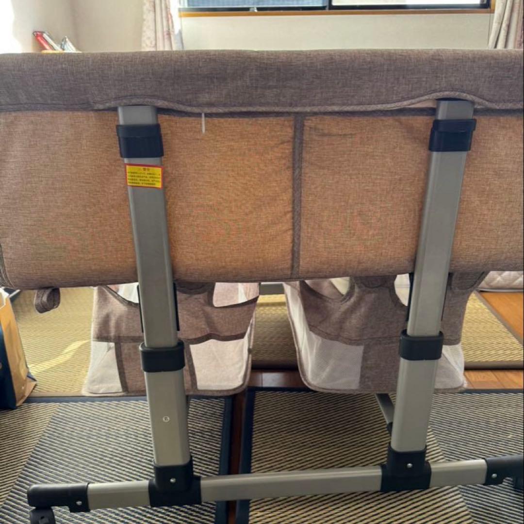 ★美品　双子ちゃん　ベビーベッド　ブラウンカラー