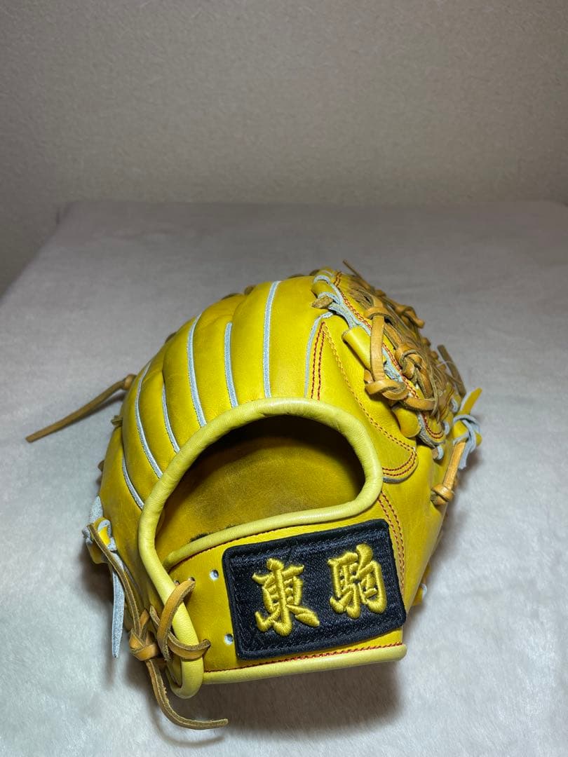 野球　硬式グローブ イエロー 東駒