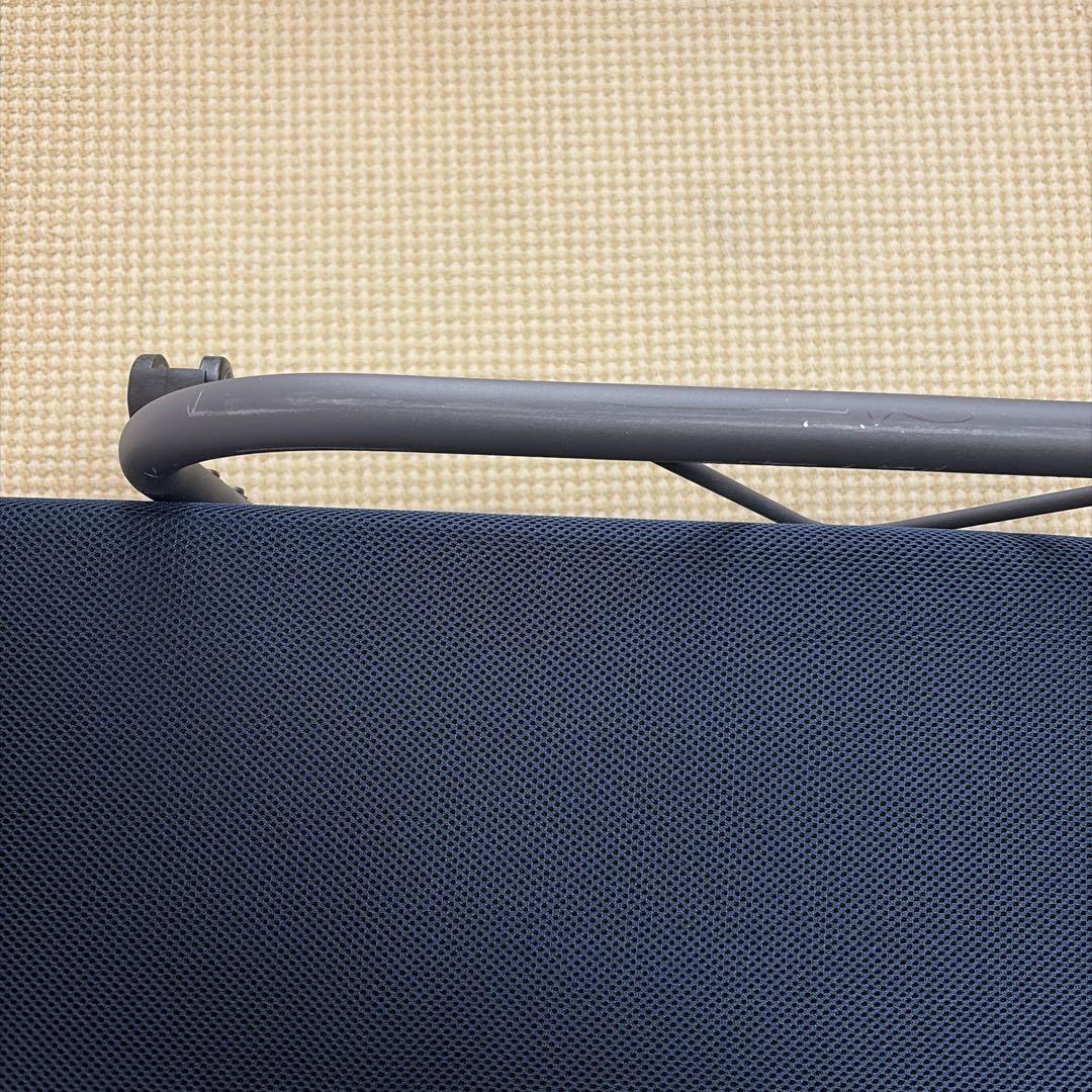 折り畳み高反発ベッド ネイビー スチールフレーム たのメル便