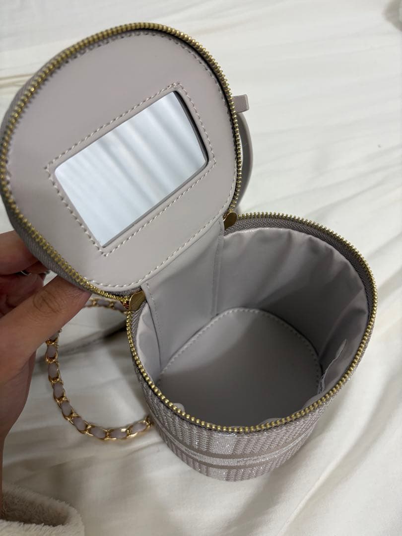 ハーリップトゥ ミニバニティバッグ 千鳥柄ショルダーバッグ