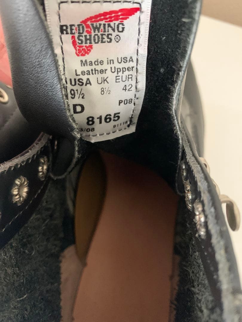 【良品】レッドウィング8165アイリッシュセッター ブラッククローム