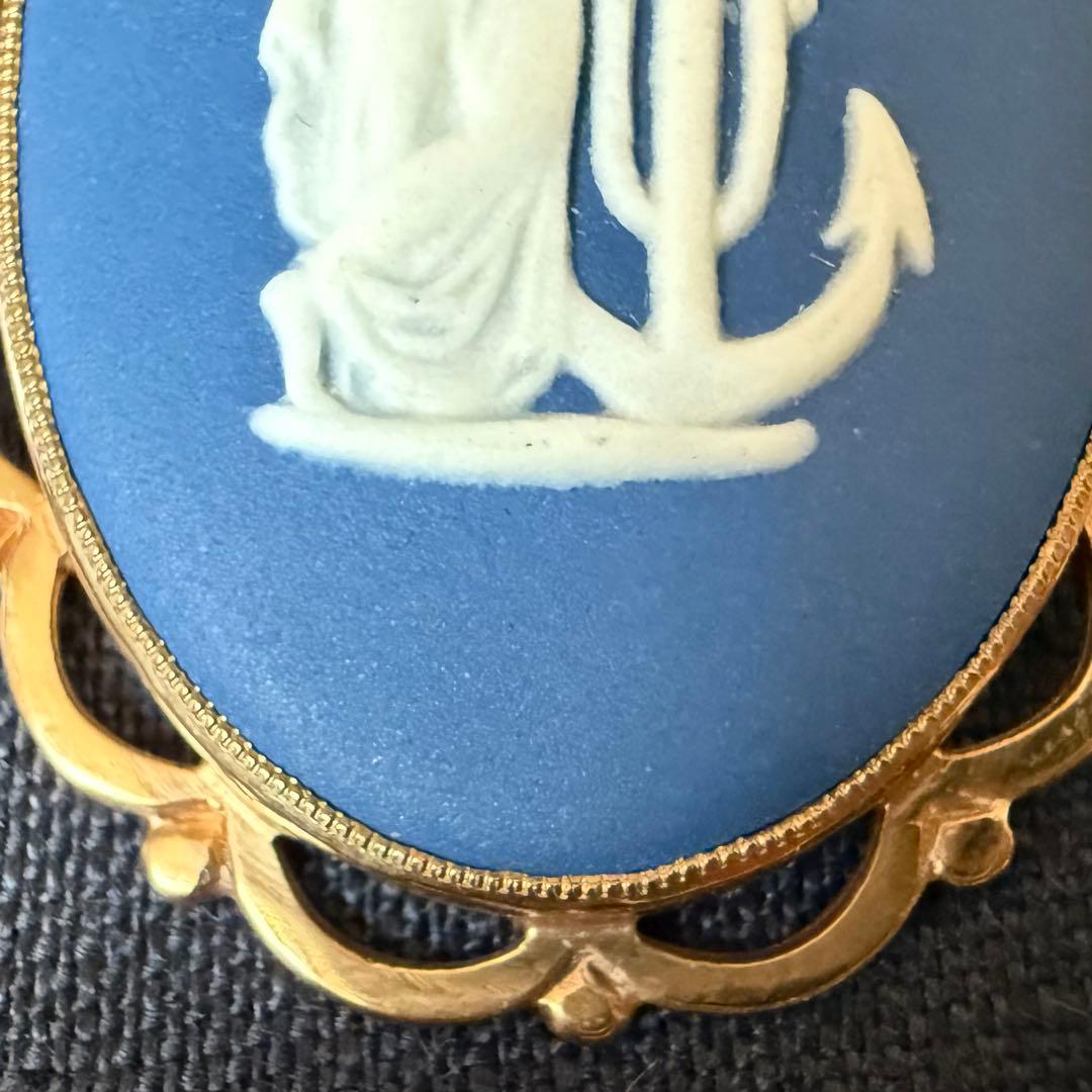 専用　ヴィンテージウェッジウッド9ct/K9 ブローチ　ギリシャ女神像　凝った枠