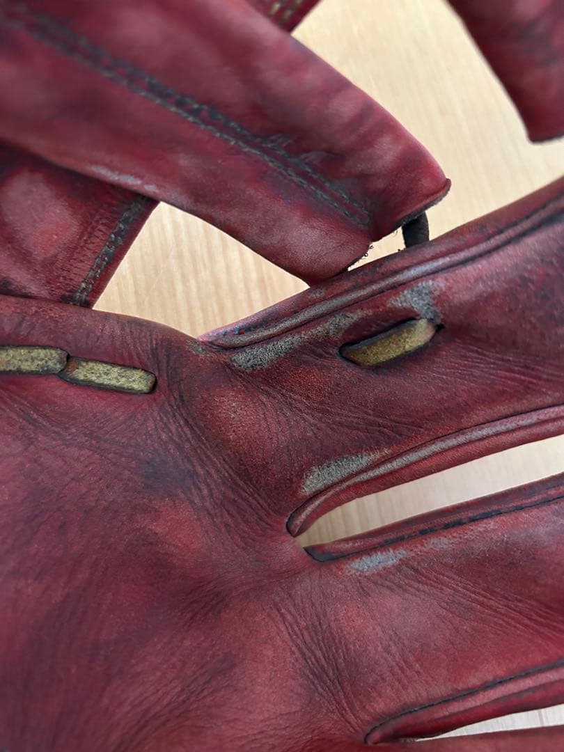 Wilson 赤 硬式グローブ 右投げ用