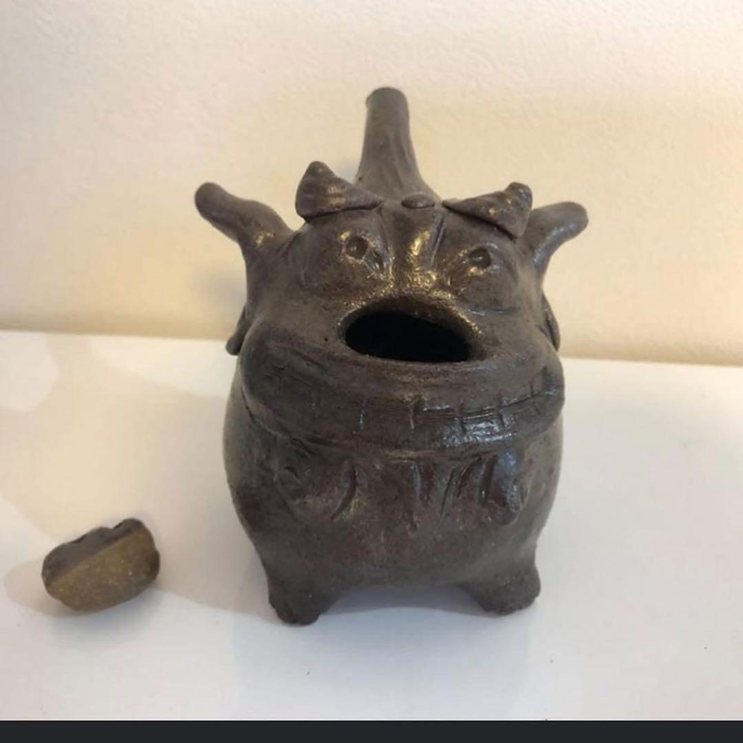 醤油差し　「しょうゆさシーサー」　比嘉泥彿作