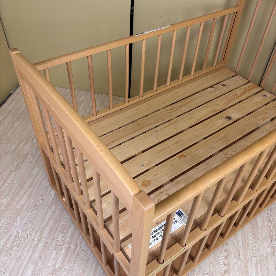 ☆すのこ床板☆美品☆　日本製　サワベビー　デュアルスライドベッド　ティアラDX