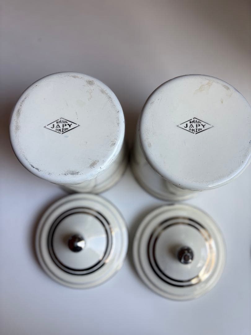 JAPY ホーローキャニスター cafe アンティークフランス ジャピー