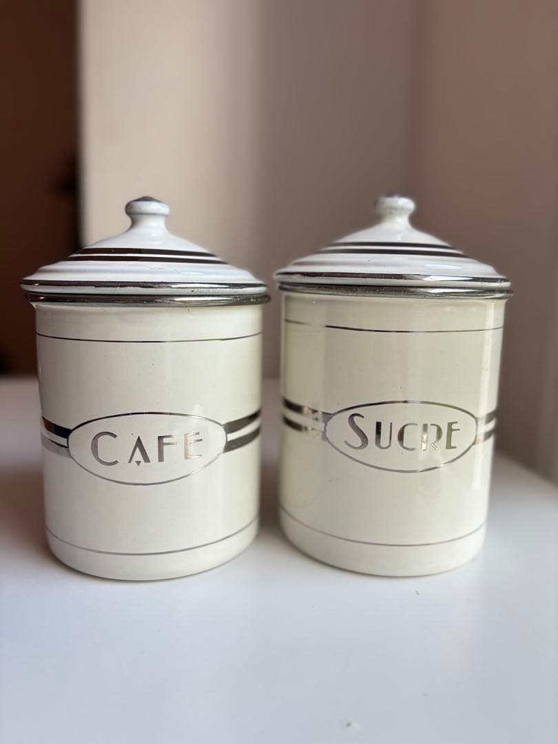 JAPY ホーローキャニスター cafe アンティークフランス ジャピー