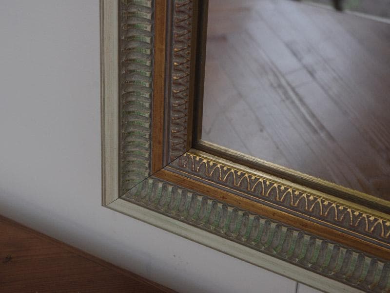 西欧アンティーク額縁の鏡 壁掛けミラー 英国 フランス ドイツ M02