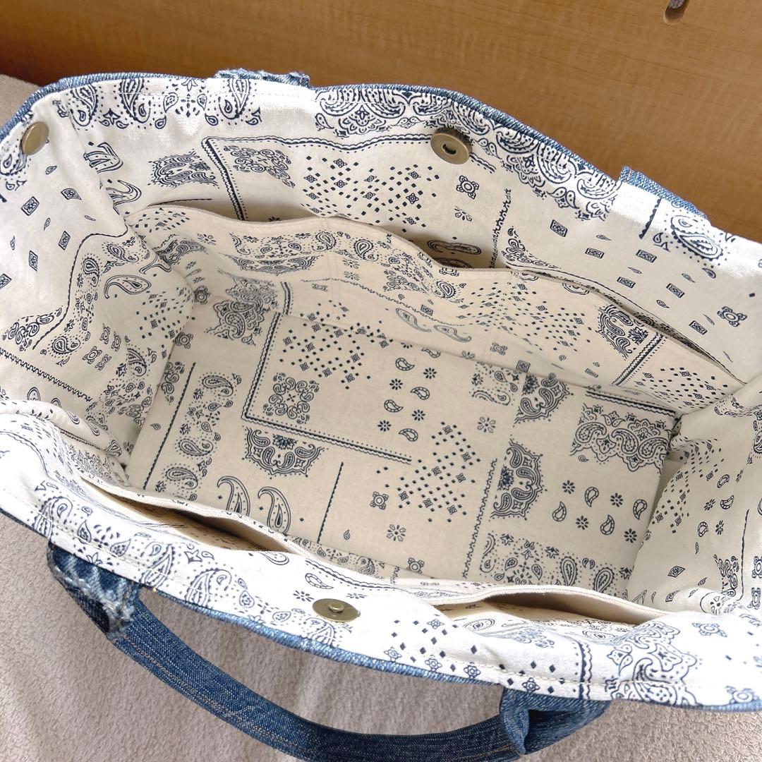 ♡お値下げします♡さまオーダー。サイドボタンデニムリメイクトートバッグ、他一点