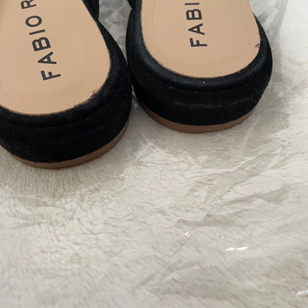 1回着ファビオルスコーニ　フラットサンダル ポインテッドトゥ　メッシュミュール