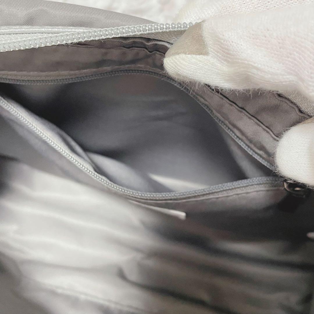 希少✨ear PAPILLONNER ワイドテープショルダーバッグ　シルバー　柄