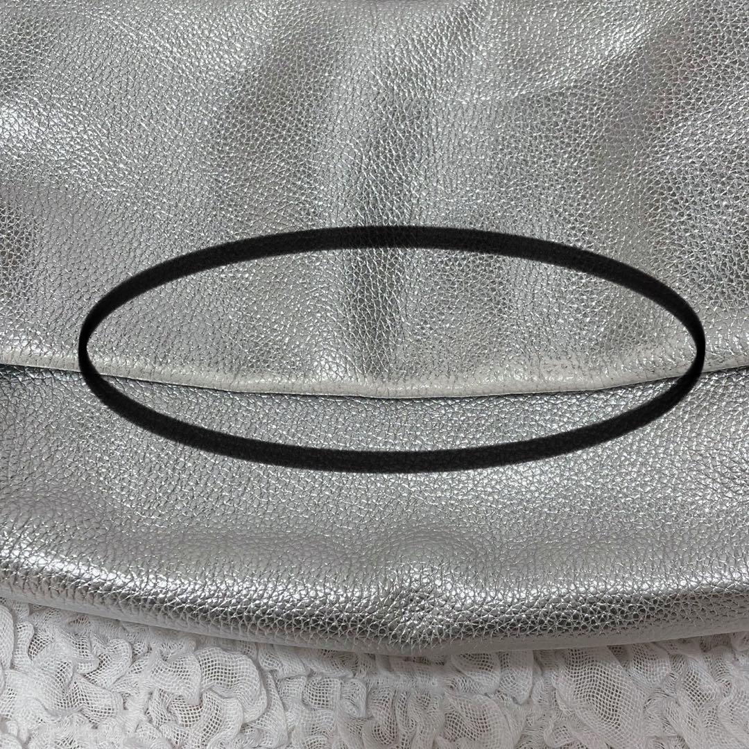 希少✨ear PAPILLONNER ワイドテープショルダーバッグ　シルバー　柄