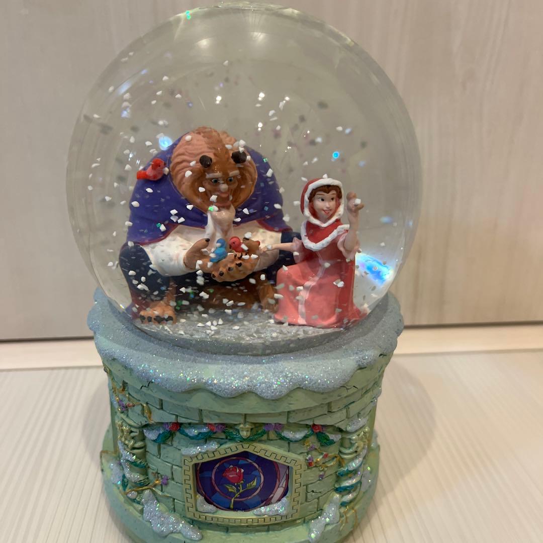 ディズニー　美女と野獣　スノードーム　オルゴール