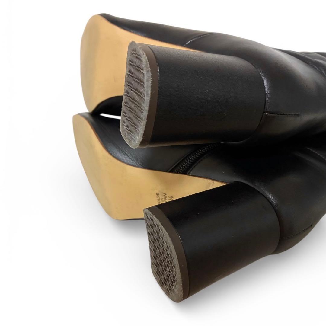 DIANA ダイアナ 美脚ロングブーツ BLK スクエアトゥ