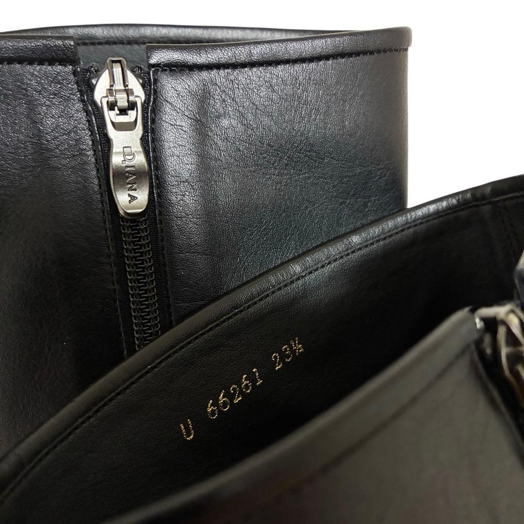 DIANA ダイアナ 美脚ロングブーツ BLK スクエアトゥ