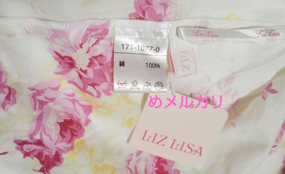 LIZ LISA リズリサ 花柄チュニック 花柄キャミソール タグ付 リボン①