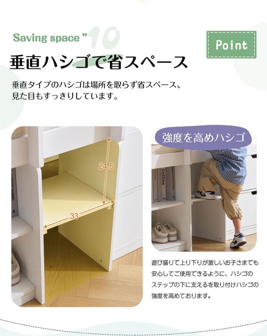 新作限定価格❣ロフトベッド シングル ロータイプ ハシゴ すのこ 引き出し 本棚