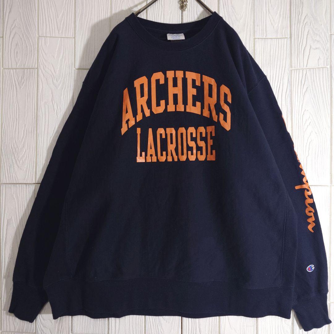 チャンピオン リバースウィーブ スウェット トレーナー 2XL ネイビー 古着