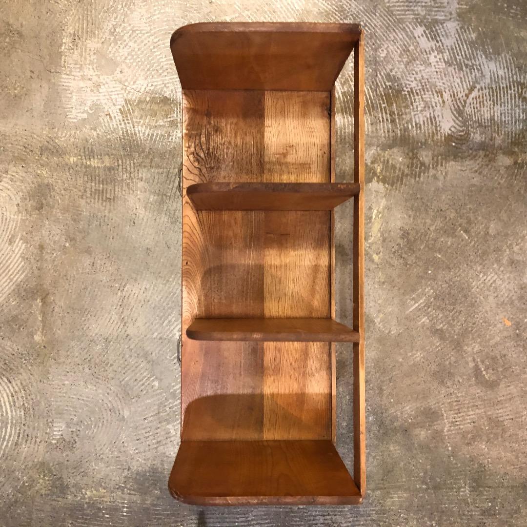 昭和レトロ　引き出し付　本棚　木製ブックスタンド　本立て　レターケース　小物入れ