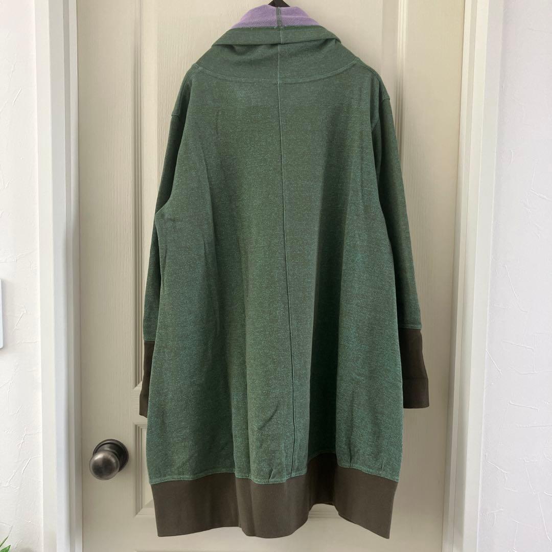 美品キューブキューブcubecubeセンソユニコグリーンスウェットチュニック38