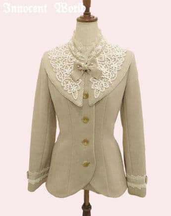 Innocent World ブロンシュウールハーフコート Lサイズ