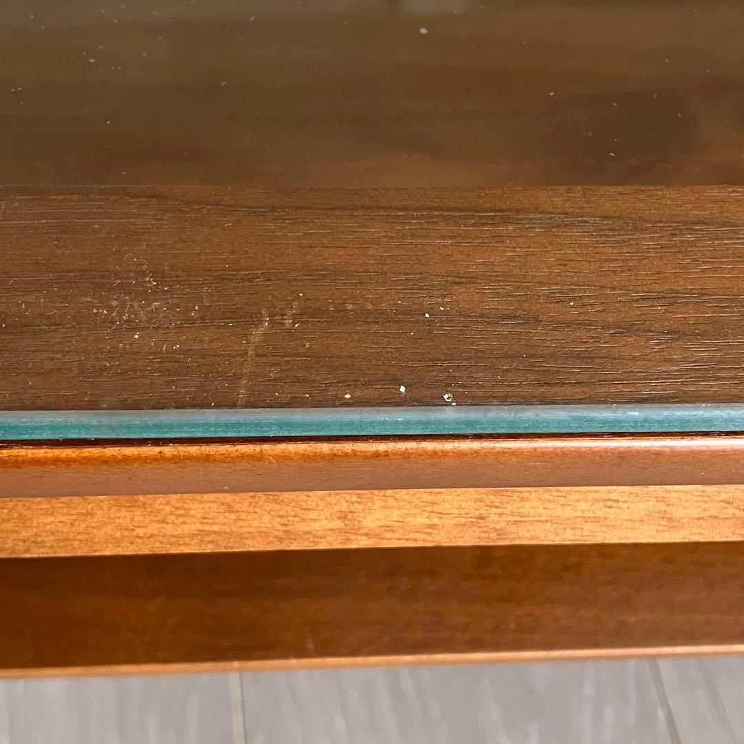 木製ローテーブル　ガラステーブル　セット　直接引取歓迎