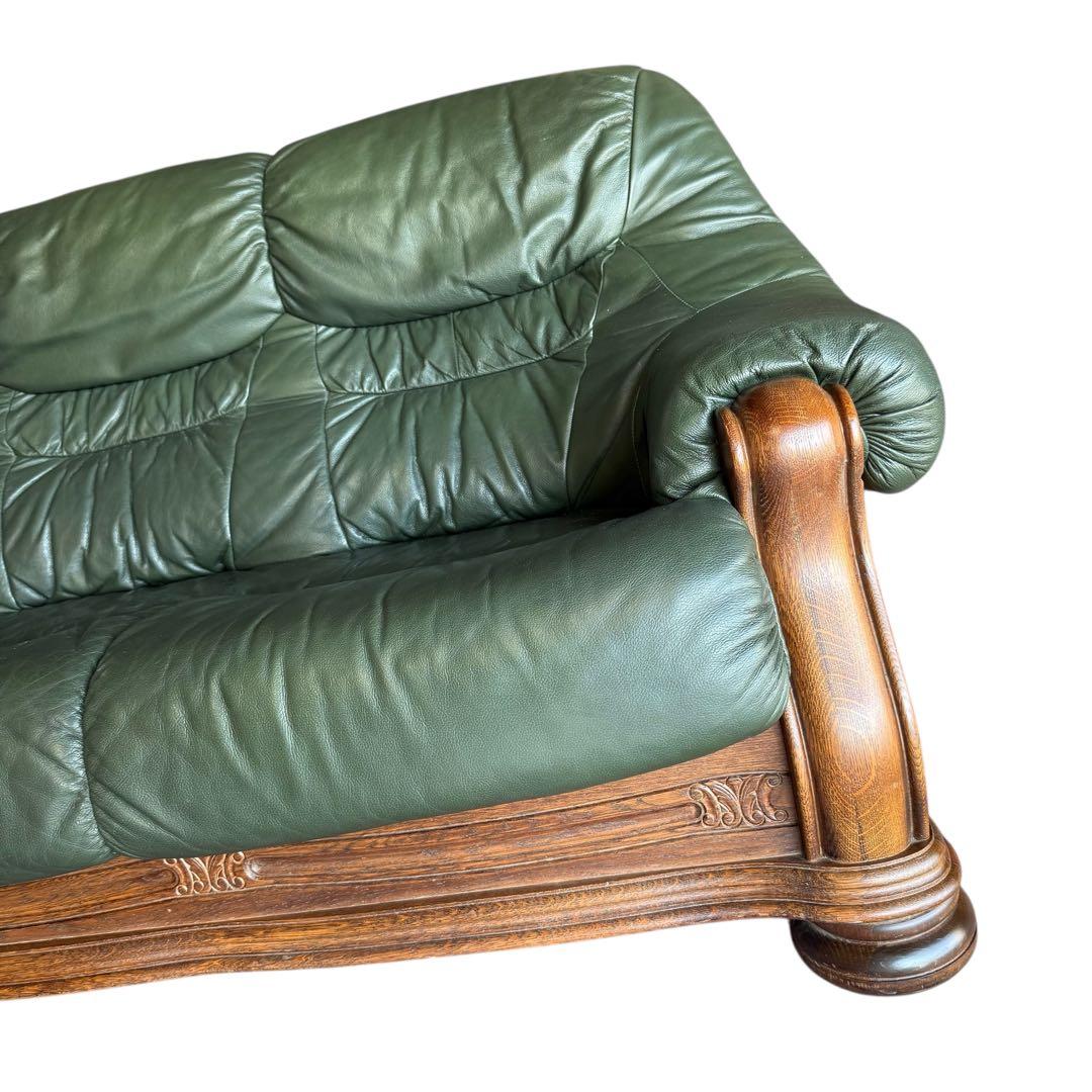 HR557 ダッヂカントリー　オランダ製　総革　レザーソファ　３人掛け