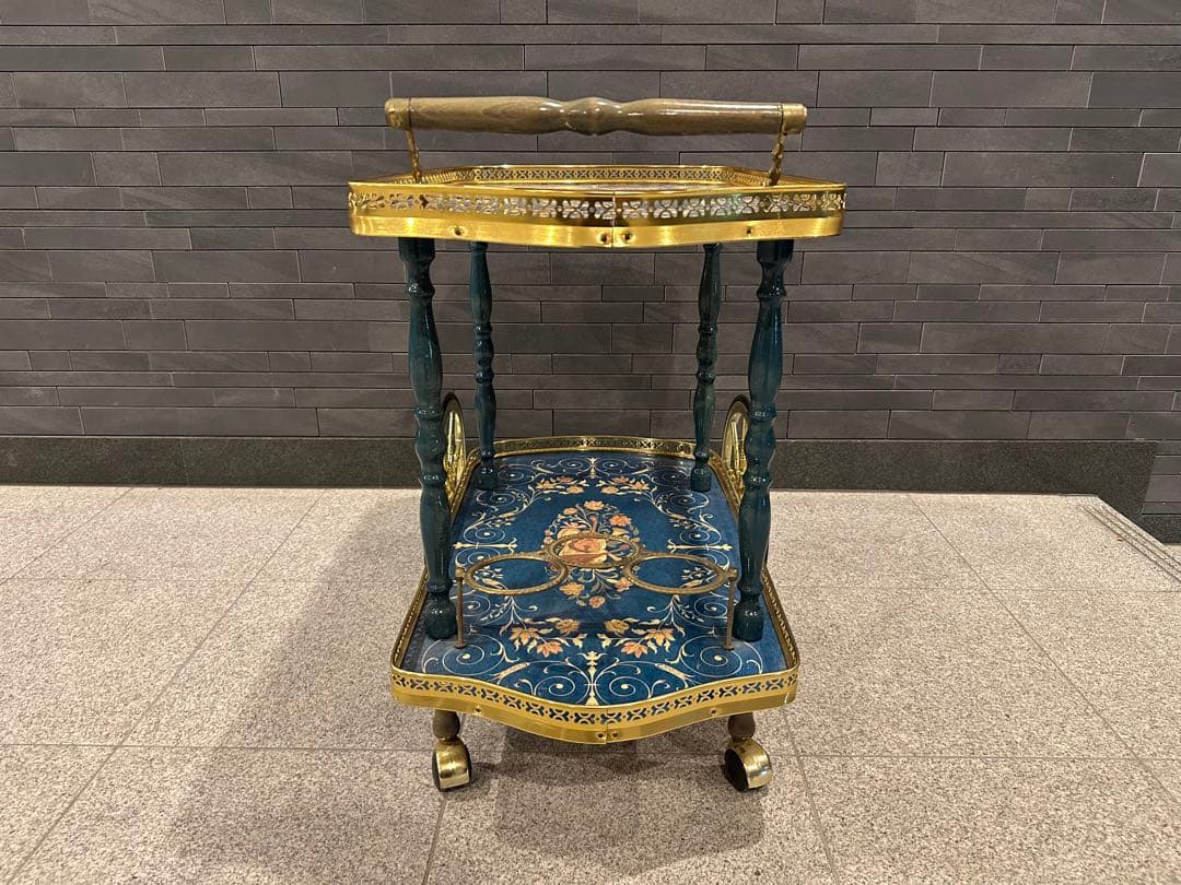 イタリア製 ヴィンテージ　キッチン 配膳 ワゴン キャスター付