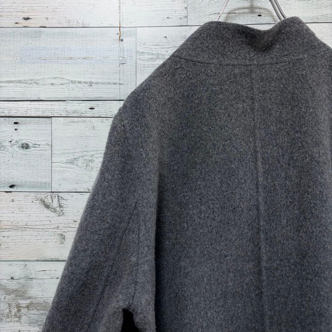 ☆大きいサイズ・4L☆レリアン　ウールコットンコート　ほぼ未使用　グレー