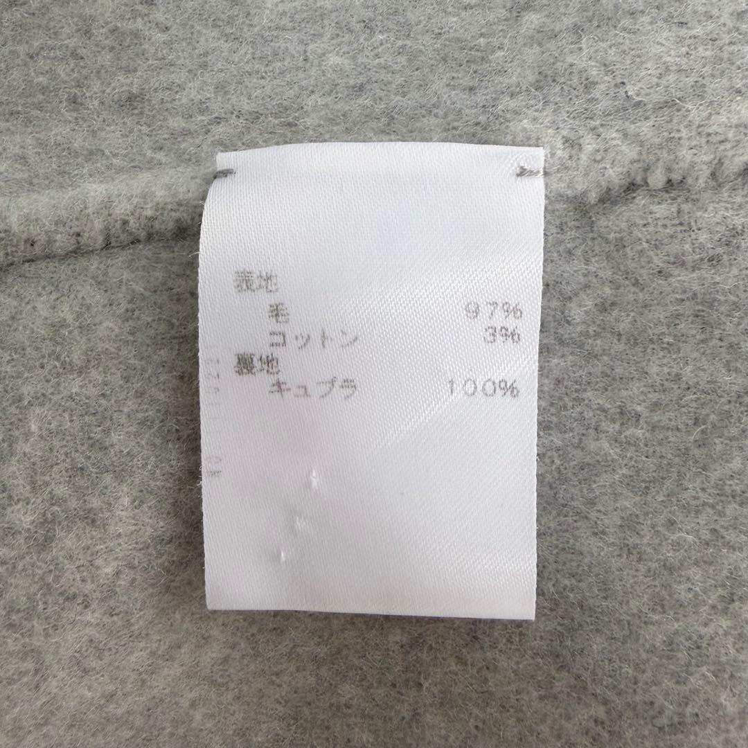 ☆大きいサイズ・4L☆レリアン　ウールコットンコート　ほぼ未使用　グレー